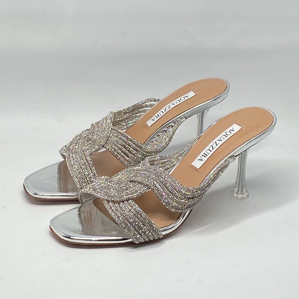 Aquazzura Gatsby Embellished Mules size 38 - Picture 6 of 16